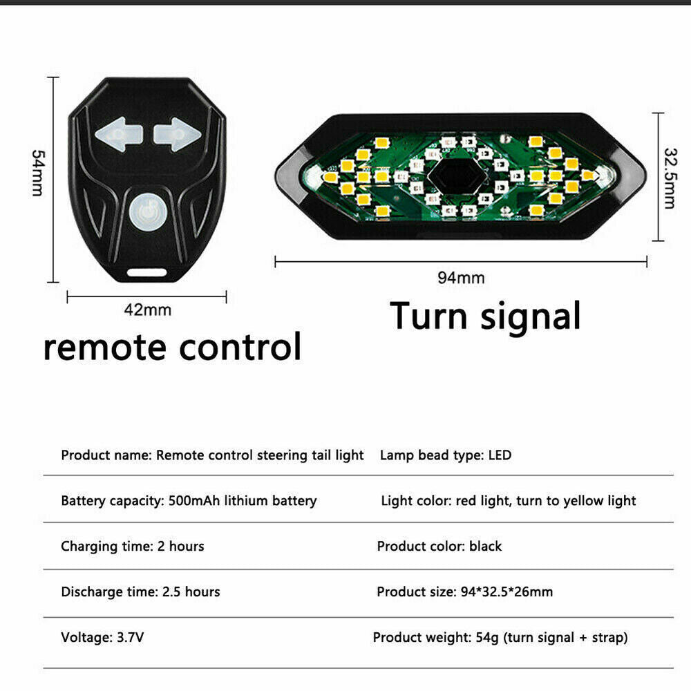 Rechargeable Bike Tail Light with Indicator Light