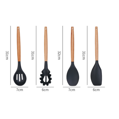34Pcs Silicone Utensils Cooking Kitchen Set Cookware BPA Free