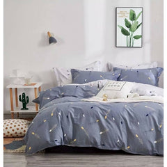 3pcs Cotton Duvet Cover Set Wheat Ear Blue