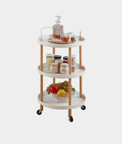 3 Tier Food Storage Kitchen Beverage Trolley White