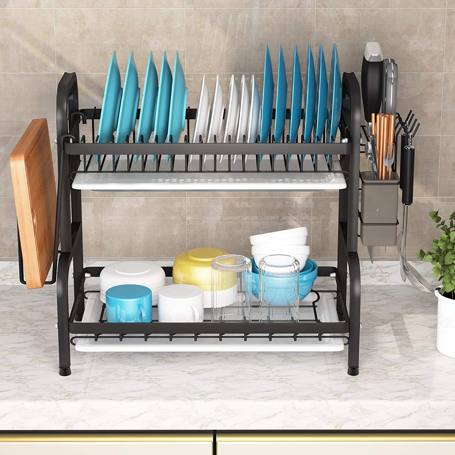 2 Tier Kitchen Dish Drying Rack