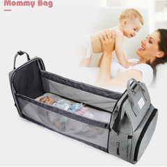 Baby Diaper Bag with Baby Bed Mommy Backpack