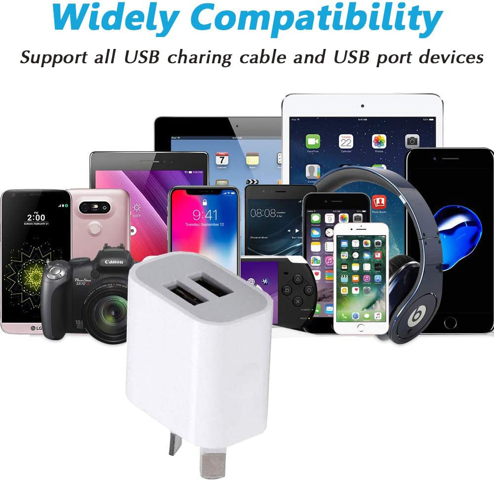 Dual USB-A Wall Charger - 2.1A