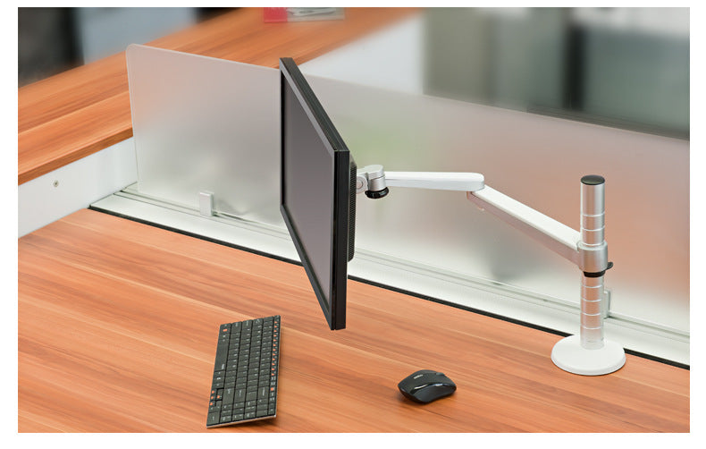 HIgh Quality Single Monitor Full Motion Desktop Mount with Laptop Stand