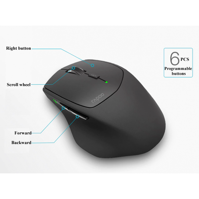 Rapoo MT550 2.4G/Bluetooth Wireless Mouse