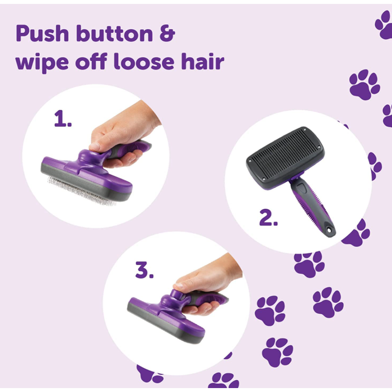 Pet Self-Cleaning Grooming Slicker Brush