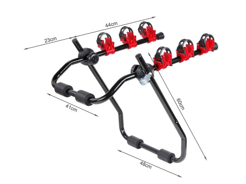 Car Trunk Bicycle Bike Carrier Rack 3 Bikes