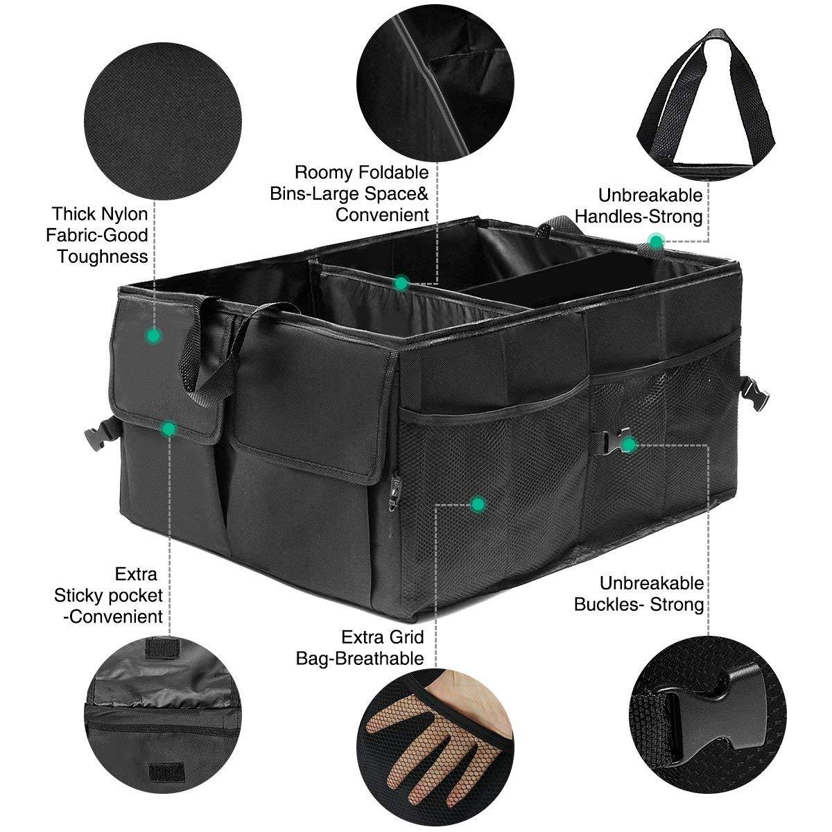 Foldable Cargo Storage Box with Rope Handles