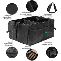 Foldable Cargo Storage Box with Rope Handles