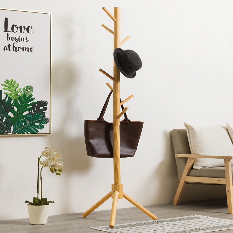 Pine Wood Coat Rack Stand