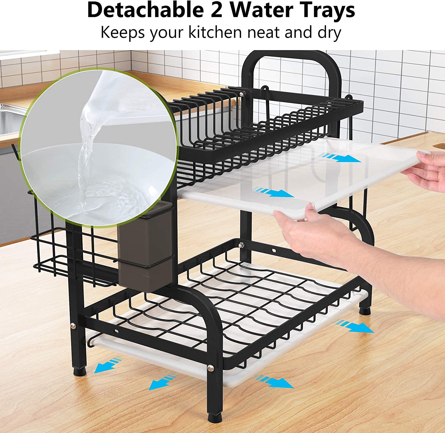 2 Tier Kitchen Dish Drying Rack