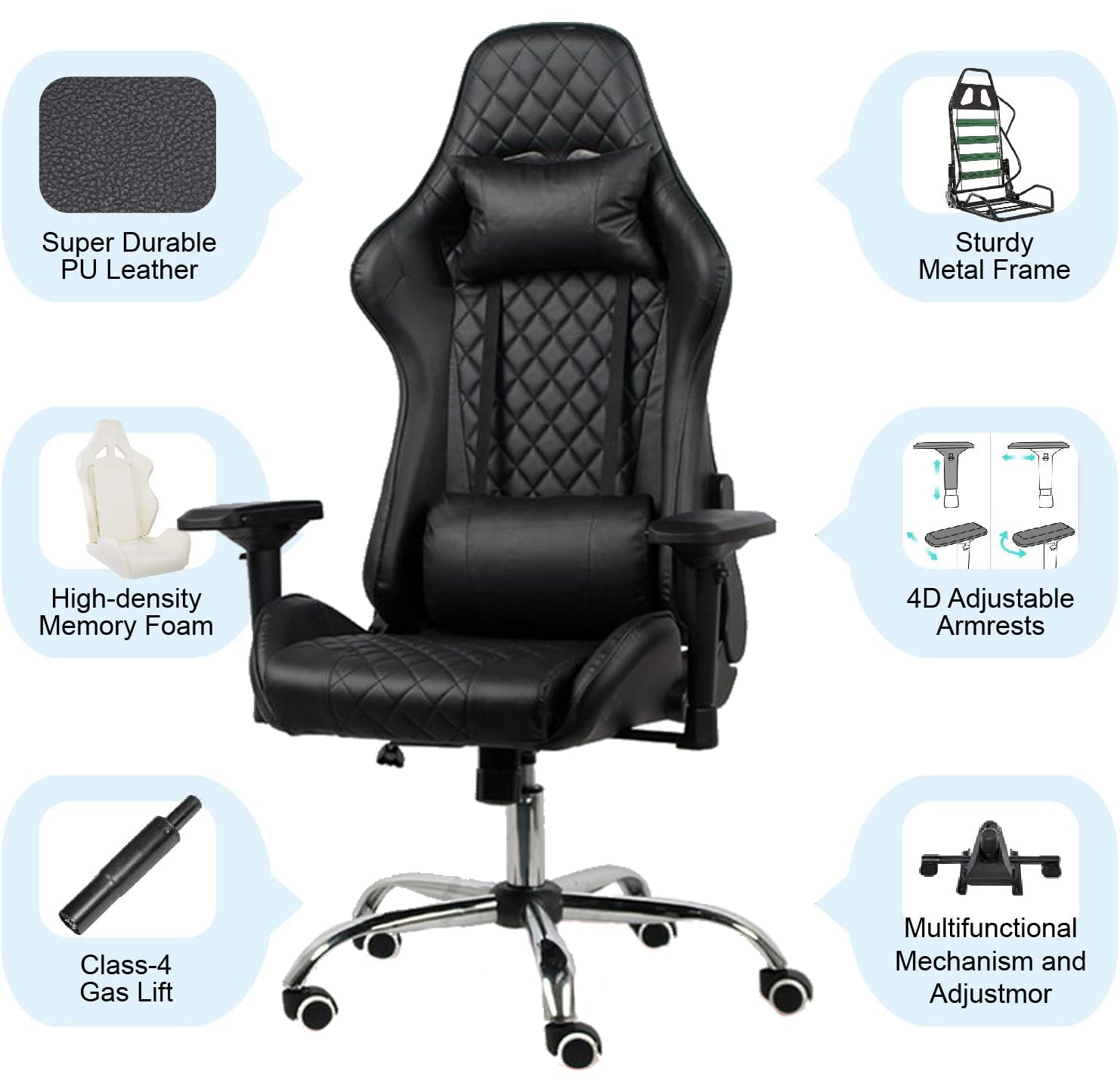 Elite Adjustable 4D Armrest Gaming Chair