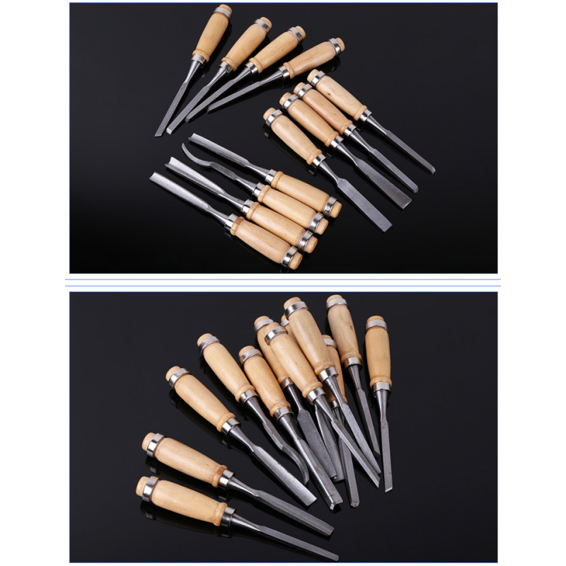 Professional 12 Piece Wood Carving Hand Chisel Tool Set