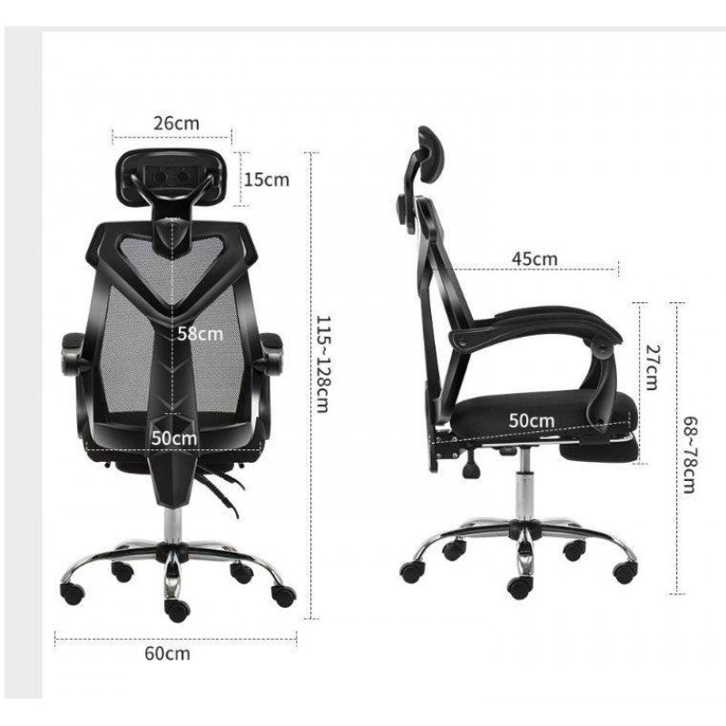 Eden Back Support Office Chair with Footrest