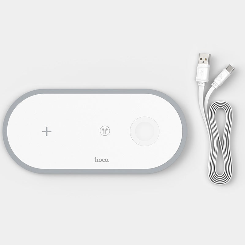 Hoco CW24 3-in-1 Wireless Charger for Phone, Watch & Earbuds