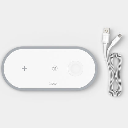 Hoco CW24 3-in-1 Wireless Charger for Phone, Watch & Earbuds