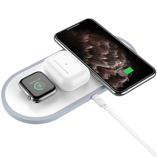 Hoco CW24 3-in-1 Wireless Charger for Phone, Watch & Earbuds
