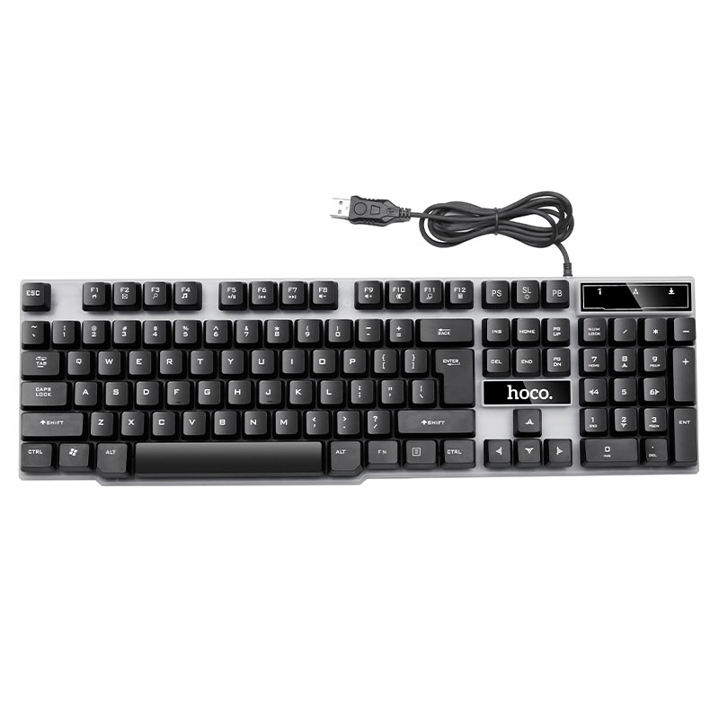 Hoco GM11 Glowing Gaming Keyboard & Mouse Combo - Black (English Version)