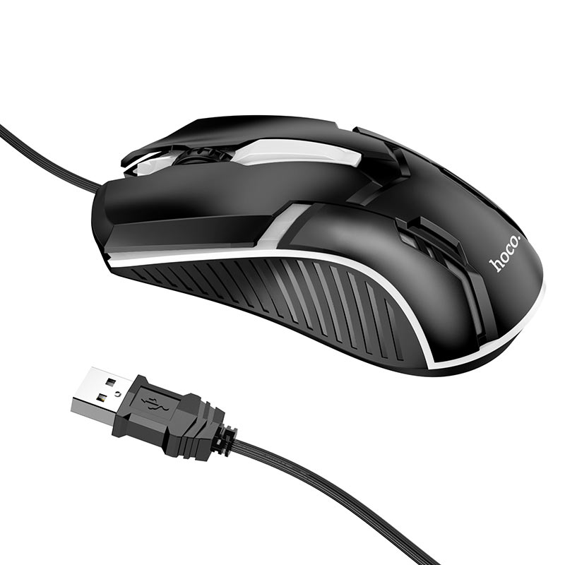 Hoco GM11 Glowing Gaming Keyboard & Mouse Combo - Black (English Version)