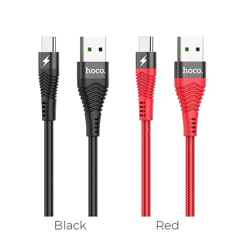 hoco. U53 USB to Type-C charging data cable 1.2m Red