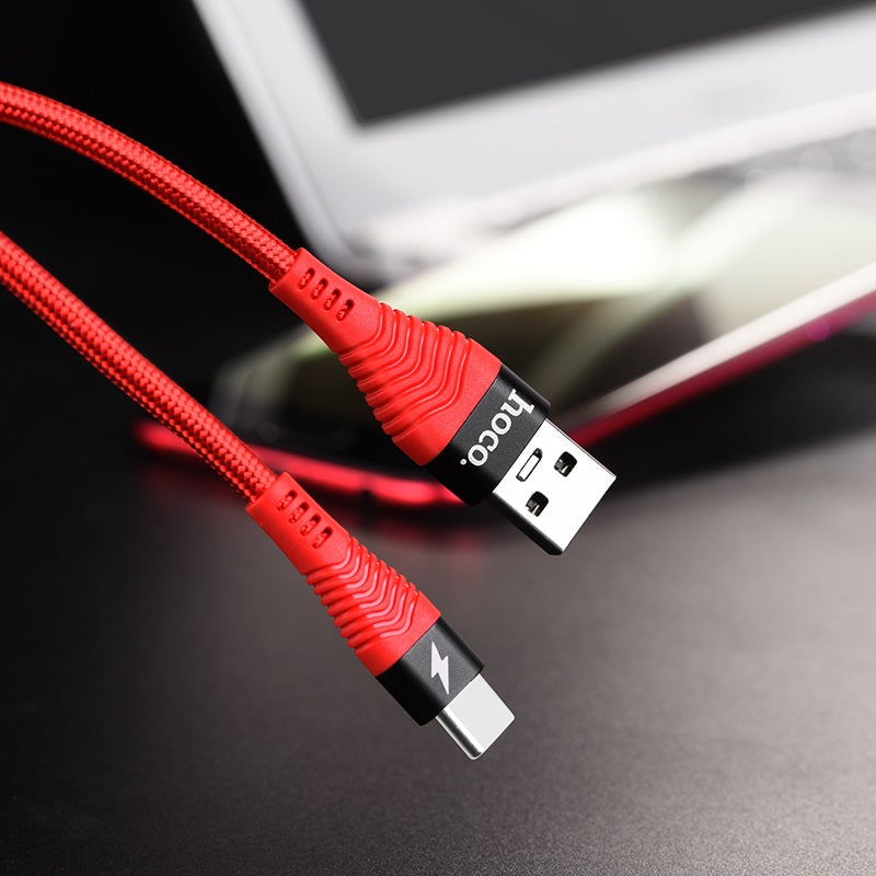Hoco U53 USB-A to USB-C Charging Cable 1.2m - Red