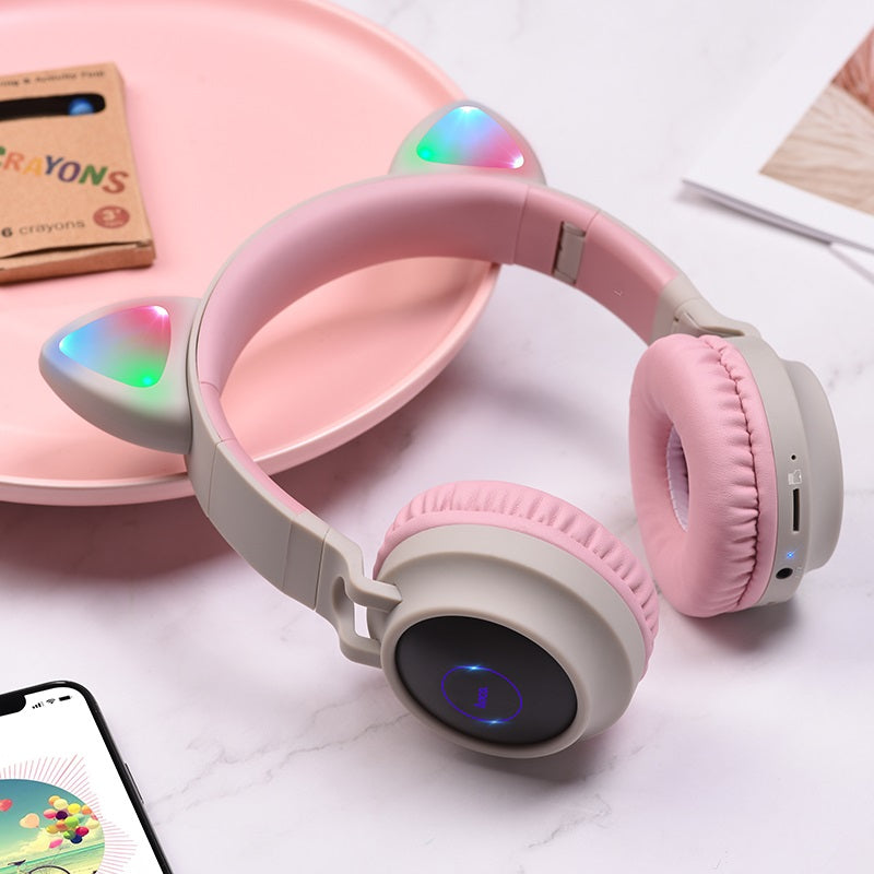 hoco. W27 Cat ear wireless V5.0 headphones Pink