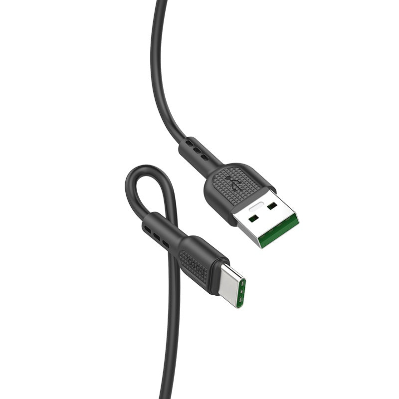 Hoco X33 USB-C 5A Fast Charging Cable - 1m, - Black
