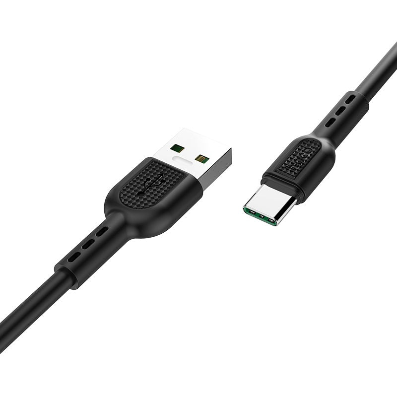 Hoco X33 USB-C 5A Fast Charging Cable - 1m, - Black