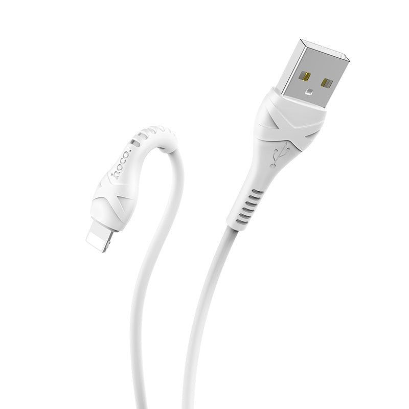 Hoco X37 iPhone Lightning Reinforced Charging Cable 1m - White
