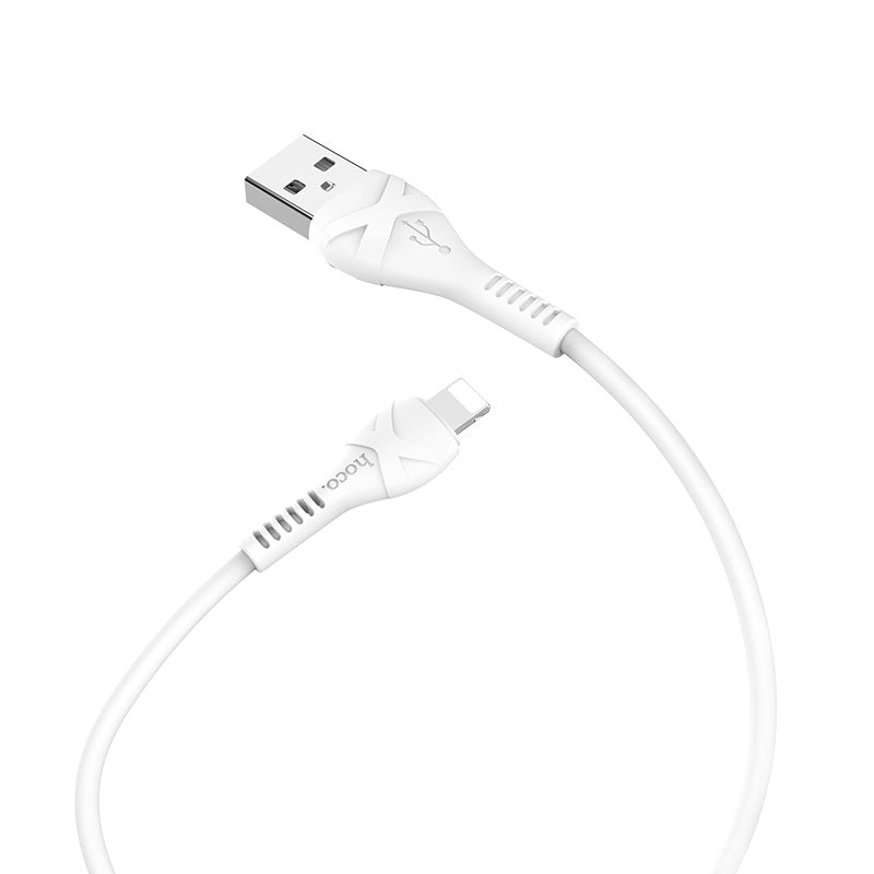 Hoco X37 iPhone Lightning Reinforced Charging Cable 1m - White