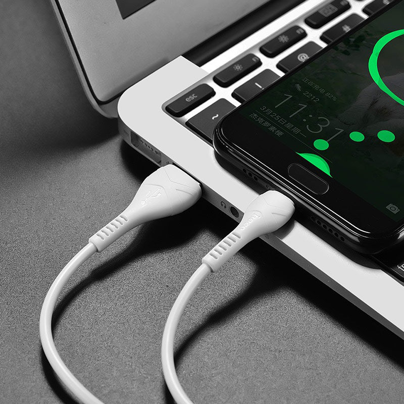 Hoco X37 USB-C Reinforced Charging Cable 1m - White