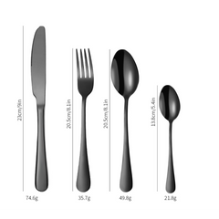 24 Pieces Yael Designer Modern Cutlery Set