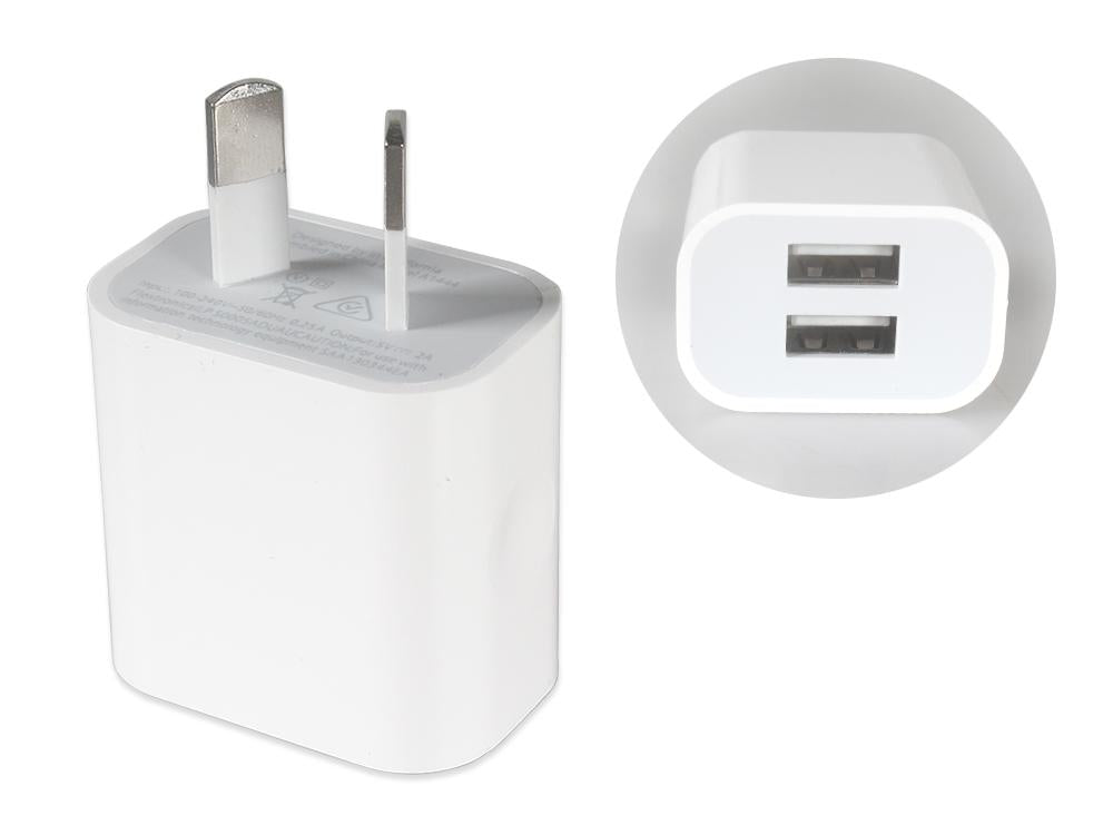 Dual USB-A Wall Charger - 2.1A