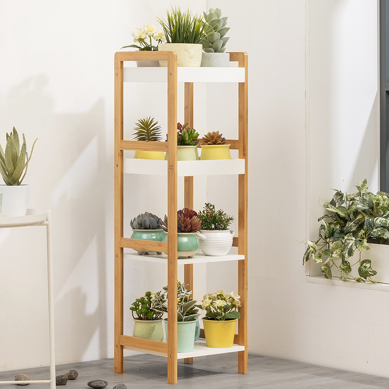 Bamboo Artists Flower Planter Storage Rack Shelves