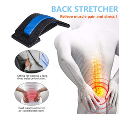 Lumbar Back Pain Relief Magnet Back Stretcher Blue