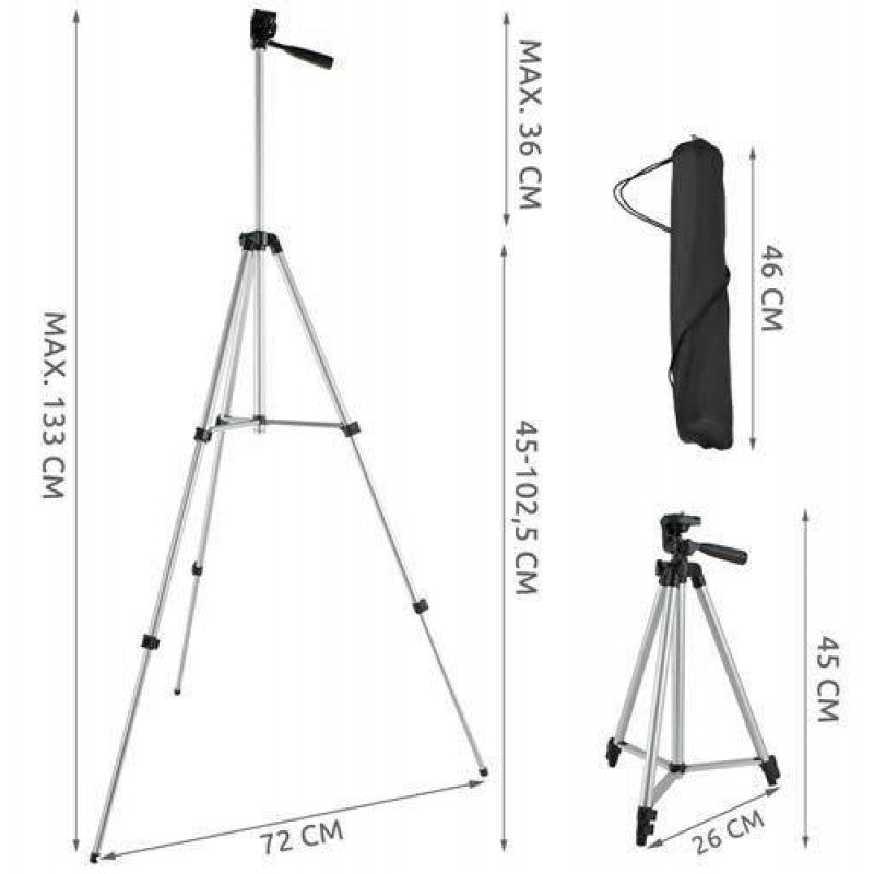 Camera Mobile Phone Holder Tripod 1.3M Camera Stand + Bluetooth Remote