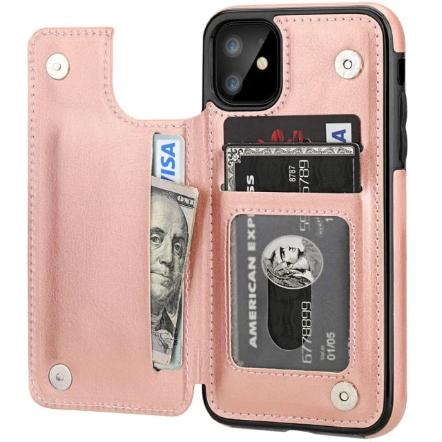 PU Leather Wallet Case with Card Pockets Back Flip Cover for Samsung Note 10 Plus