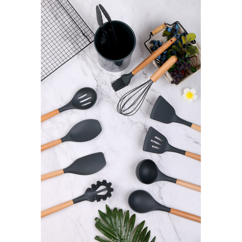 34Pcs Silicone Utensils Cooking Kitchen Set Cookware BPA Free