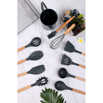 34Pcs Silicone Utensils Cooking Kitchen Set Cookware BPA Free