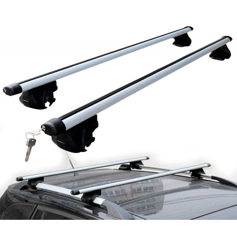 Universal Car Top Roof Rack Cross Bars 2PCS - SILVER