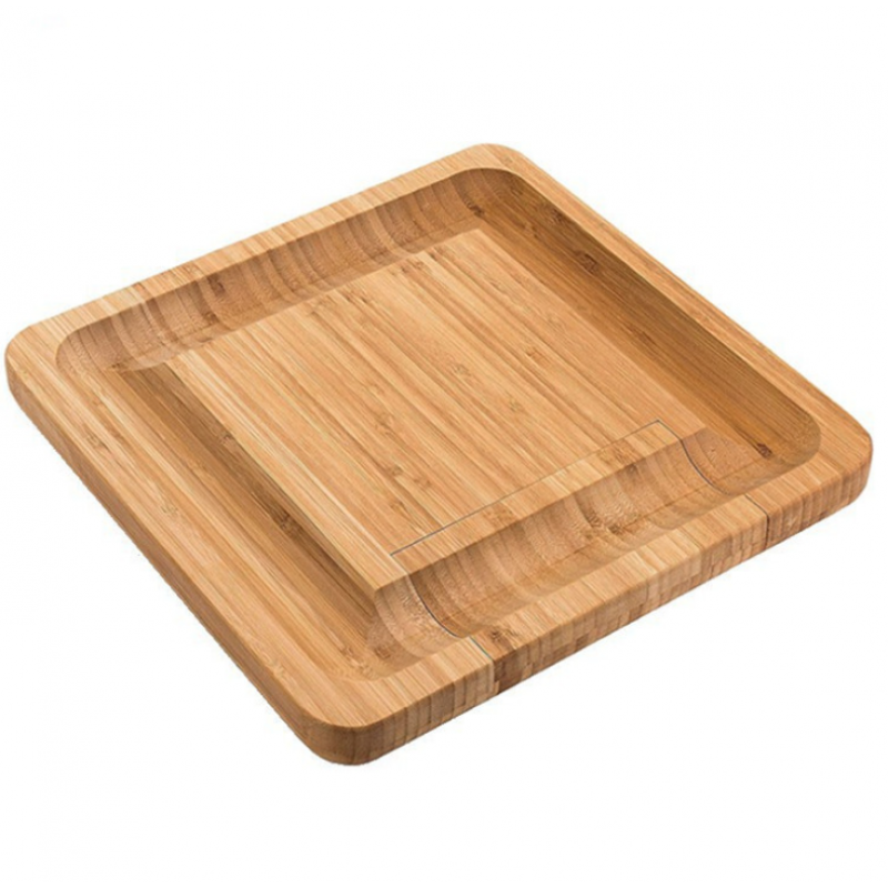 Yael Bamboo Cheese Board with Cheese Knives