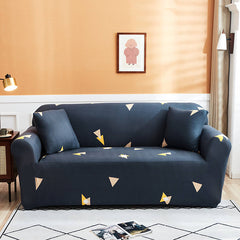 Sofa Cover Triangle Loft Pattern Navy Blue