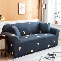 Sofa Cover Triangle Loft Pattern Navy Blue