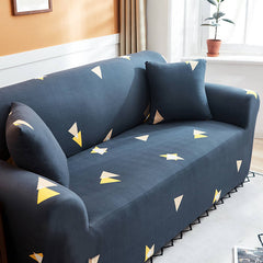 Sofa Cover Triangle Loft Pattern Navy Blue