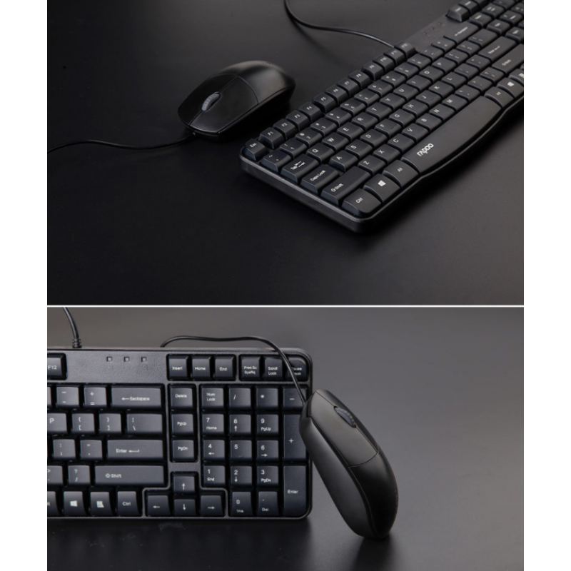 Rapoo X120 Pro Wired Keyboard Mouse Set