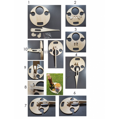 Foldable Outdoor Wine Table