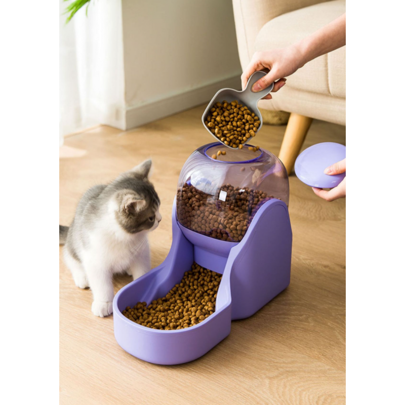 Smart Gravity Pet Food Feeding Purple