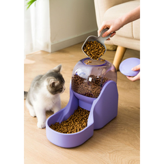 Smart Gravity Pet Food Feeding Purple