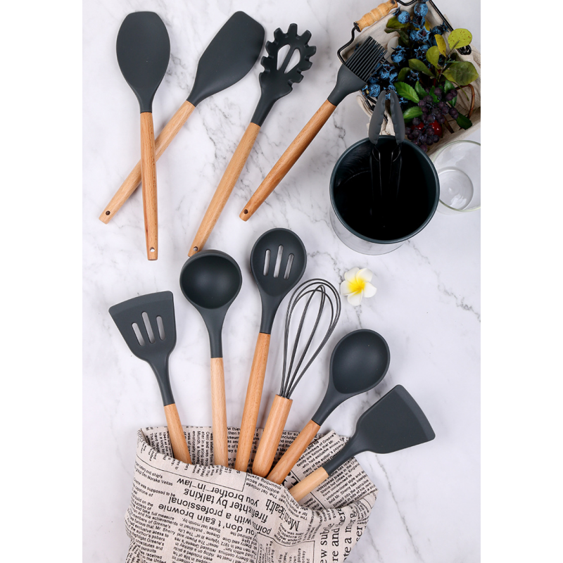 34Pcs Silicone Utensils Cooking Kitchen Set Cookware BPA Free