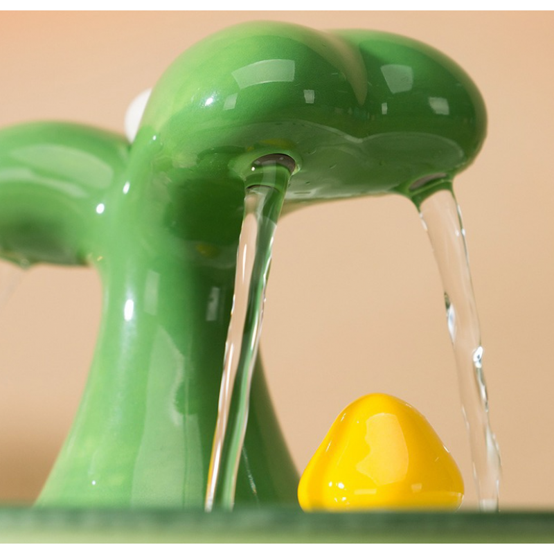 Ceramic Pet Water Fountain Green